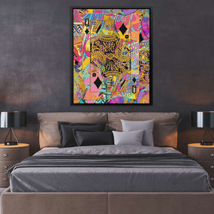 Pink Queen of Diamonds - Luxury Wall Art