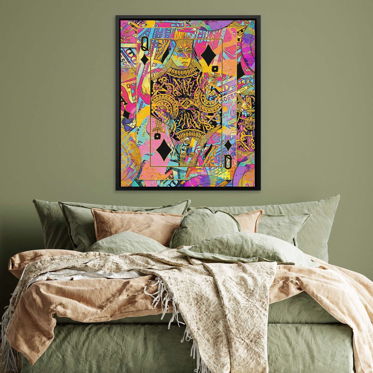 Pink Queen of Diamonds - Luxury Wall Art