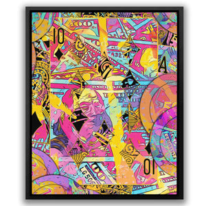 Pink Ten of Diamonds - Poker Art for Game Room