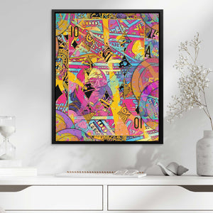 Pink Ten of Diamonds - Wall Art in Black Frame