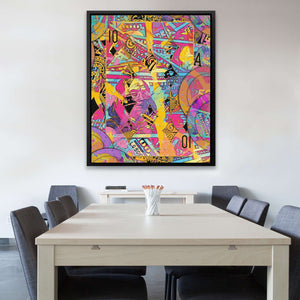 Pink Ten of Diamonds - Large Canvas Print