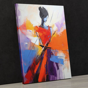 Pretty Woman - Orange Female Canvas Print