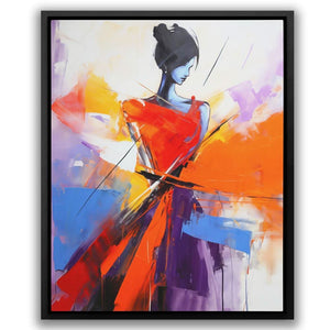 Pretty Woman - Female Wall Art in Black Frame