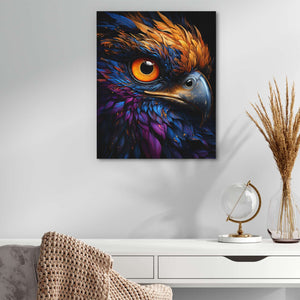 Prismatic Falcon - Blue Bird Canvas Print
