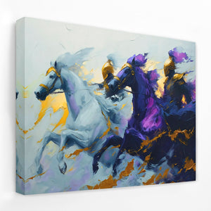 Purple Knights - Horizontal Canvas Wall Art