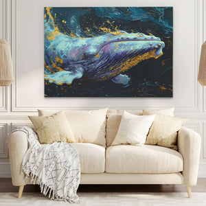 Purple Whale - Luxury Wall Art