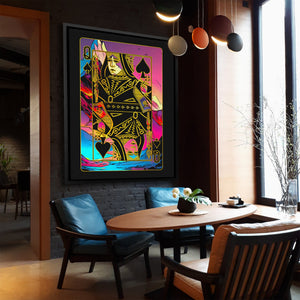 Queen of Spades Pink - Luxury Wall Art