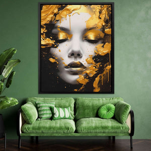 Radiant Intrigue - Black Female Canvas Print