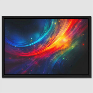 Radiant Journey - Lights Wall Art in Black Frame