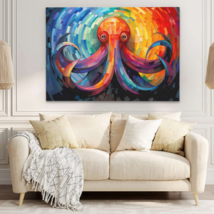 Rainbow Octopus - Luxury Wall Art