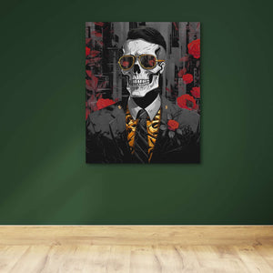 Red Rose Skull - Luxury Wall Art