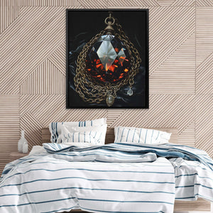 Regal Jewel - Jewel Wall Art in Black Frame
