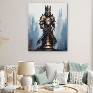 Royal Armory - Knight Wall Art in Black Frame