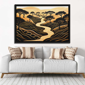 Rustic Reverie - Black Canvas Print