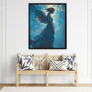 Sapphire Angel - Oversized Angel Canvas Wall Art