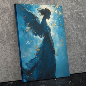 Sapphire Angel - Heaven Wall Art in Black Frame