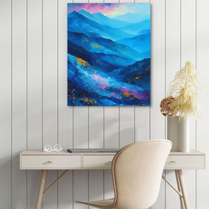 Sapphire Summit - Blue Landscapes Canvas Print