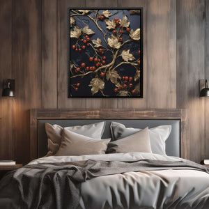 Serenity Garden - Black and Gold Garden Canvas Print