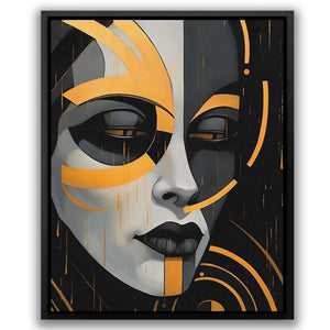 Shadowed Grace - Black Canvas Print