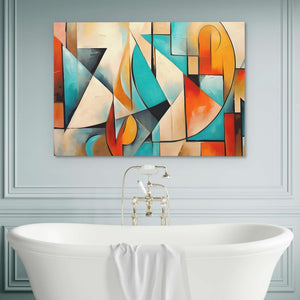 Sharp Strokes - Abstract Wall Art in Black Frame