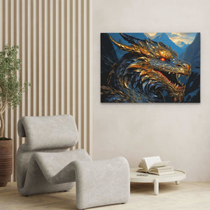 Shrouded Mystery - Fantasy Blue Canvas Wall Art
