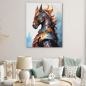 Silent Knight - Horse Canvas Print