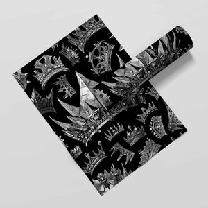 Silver Gothic Crowns Semi - gloss Print - Luxury Wall Art
