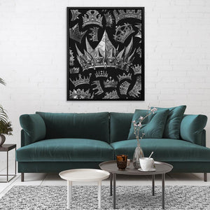 Silver King Crowns - Luxury Wall Art