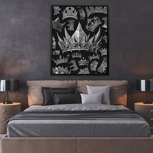 Silver King Crowns - Luxury Wall Art