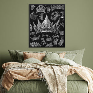 Silver King Crowns - Luxury Wall Art