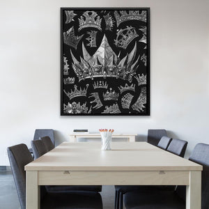Silver King Crowns - Luxury Wall Art
