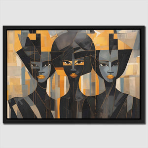 Sisterly Love - Person Wall Art in Black Frame