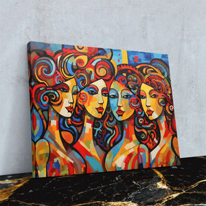 Sisters of Symphony - Orange Person Canvas Print