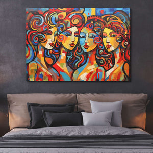 Sisters of Symphony - Person Wall Art in Black Frame