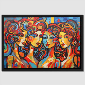 Sisters of Symphony - Large Abstract Canvas Print