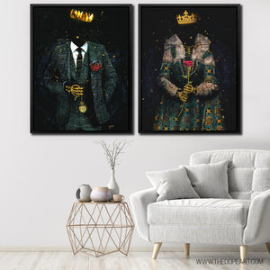 Skeleton King and Queen - Luxury Wall Art