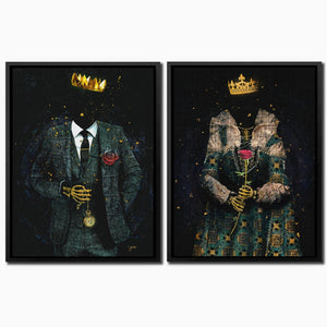 Skeleton King and Queen - Luxury Wall Art