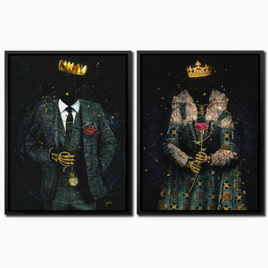 Skeleton King and Queen - Luxury Wall Art