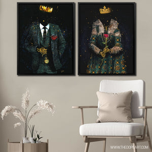 Skeleton King and Queen - Luxury Wall Art