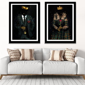 Skeleton King and Queen Semi-Gloss Prints - Luxury Wall Art