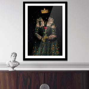 Skeleton Queen Semi-gloss Print - Luxury Wall Art