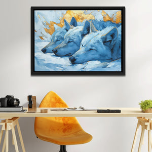 Sleeping Wolf Pack - Luxury Wall Art