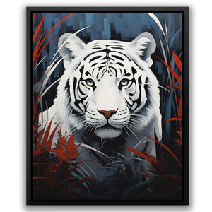 Snow Hunter - Anime Wall Art in Black Frame