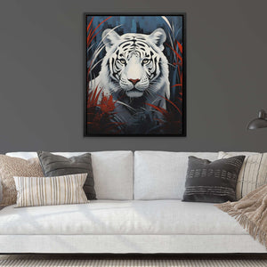 Snow Hunter - Wall Art in Black Frame