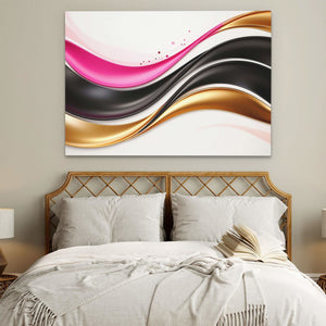 Soft Fuchsia and Gold - Luxury Wall Art