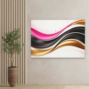 Soft Fuchsia and Gold - Luxury Wall Art