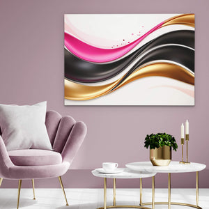 Soft Fuchsia and Gold - Luxury Wall Art