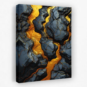 Streaming Gold - Lava Canvas Wall Art
