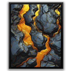 Streaming Gold - Lava Art for Bathroom