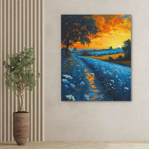 Sunset on the Farm - Luxury Wall Art